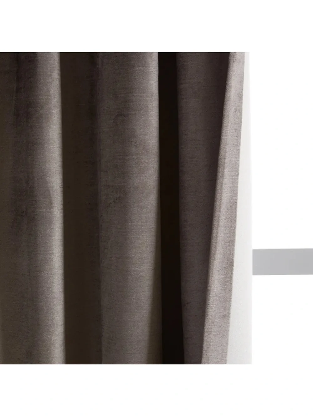 NWT QUINCE Set Of 2 48x96 Cotton Velvet True Blackout Curtains Slate 9240
